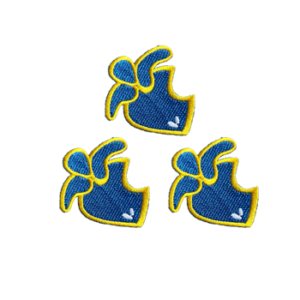 Knolletje embleem (M) 2 stuks